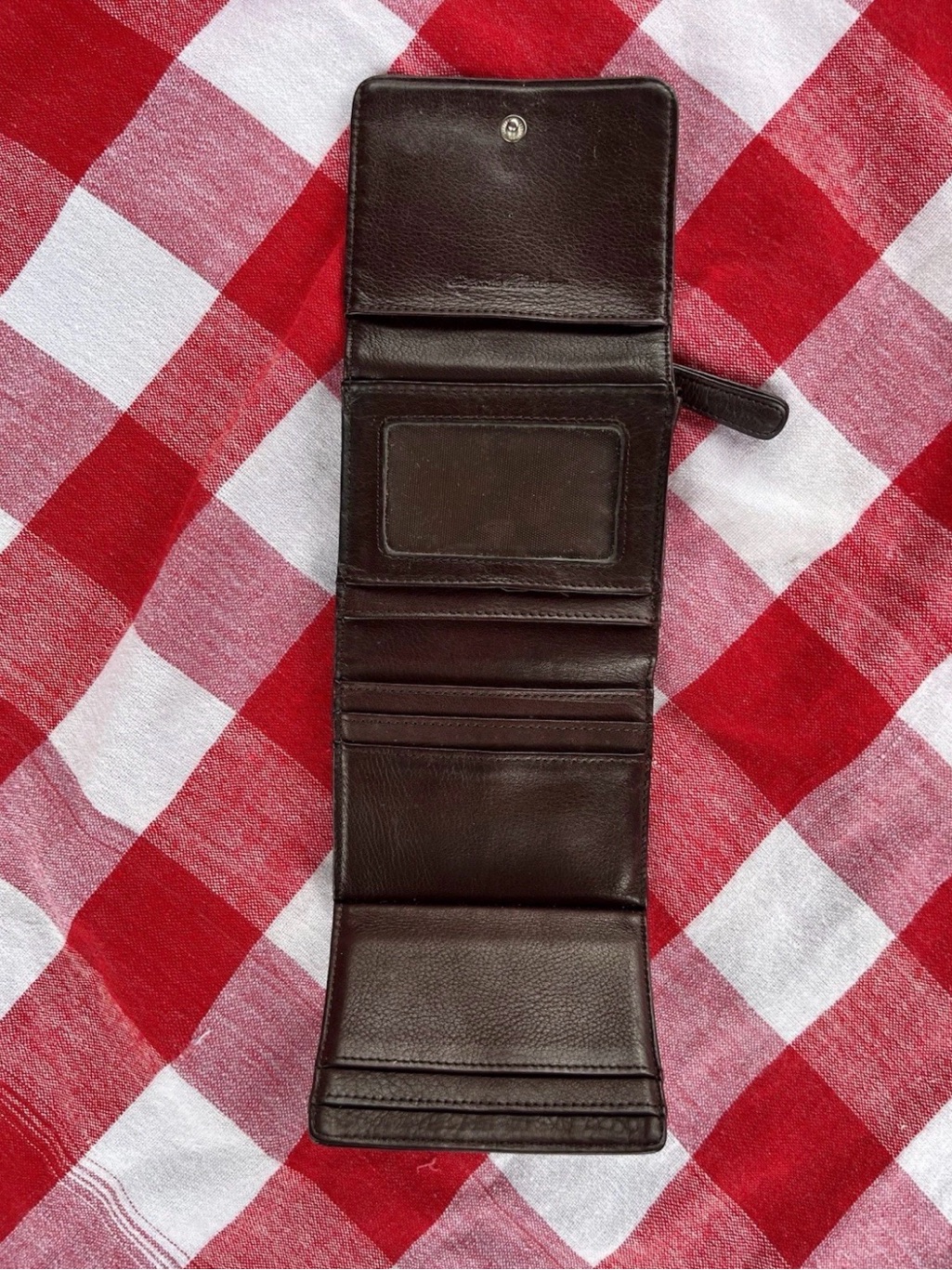 Vintage Osgoode Marley Men's Dark Brown Mini Leather Wallet - Classic Trifold — image 8 of 8
